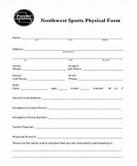 Image result for Generic Sports Physical Form