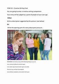 Image result for English Language Creative Writing Template