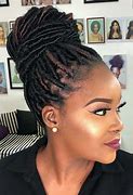 Image result for Faux Locs Bun Hairstyles