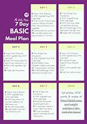 Image result for 7-Day Meal Plan Chart