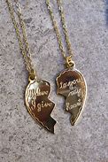 Image result for Boyfriend and Girlfriend Necklaces Heart