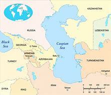 Image result for Atlantic Ocean to Caspian Sea On Map