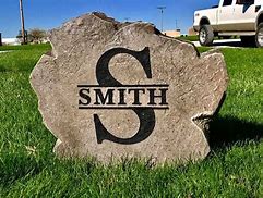 Image result for Personalized Stone Yard Signs