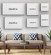 Image result for Standard Canvas Sizes for Paintings in Room Settings