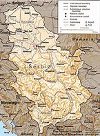Image result for Physical Map of Serbia