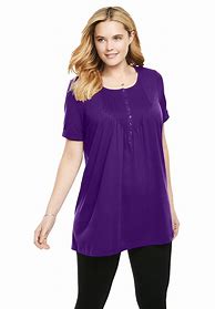 Image result for Women's Plus Size Short Sleeve Tunics
