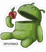 Image result for Android with Apple Sticker