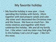 Image result for My Favorite Holiday Template