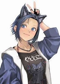 Image result for Tomboy Anime Girl Blue Hair