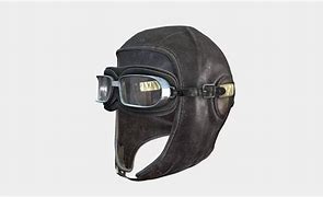 Image result for Leather Pilot Helmet and Goggles