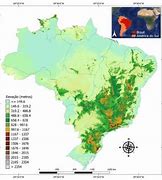 Image result for Mapa De Elevacao Do Brasil