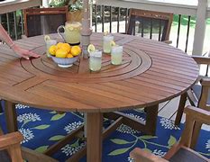 Image result for Round Dining Table with Lazy Susan