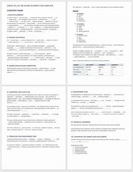 Image result for Simple Fill in Business Plan Template