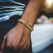 Image result for Man Wear Gold Bracelet