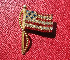 Image result for Rhinestone American Flag Pin