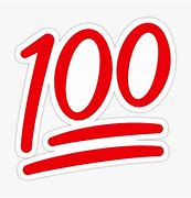 Image result for Red 100 Emoji