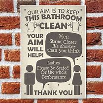 Image result for Funny Bathroom Art Sign