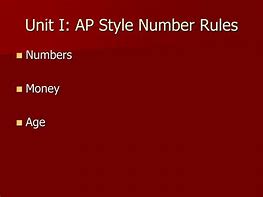 Image result for AP Rules for Numbers