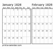 Image result for 1828 Calendar
