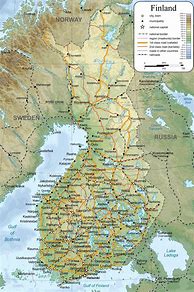 Image result for Finland Topographic Map