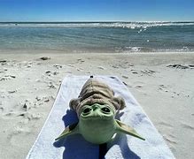 Image result for Baby Yoda Beach Meme