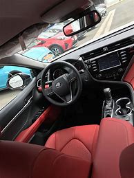 Image result for Pics 2020Toyota Camry XSE Pearl White and Red Interior