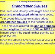 Image result for Grandfather Clause American History