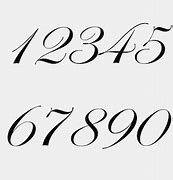 Image result for Cursive Number Fonts