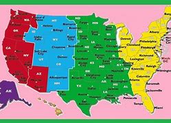 Image result for United States Map with Time Zones