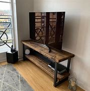 Image result for Circular Industrial TV Stand