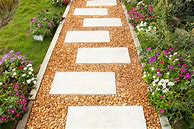 Image result for Stepping Stones in Gravel Adjacent to Patio