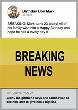 Image result for Breaking News Birthday Shawn Newspaper
