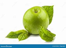 Image result for Green Apple with Leaf