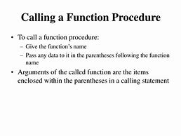 Image result for Function Procedure