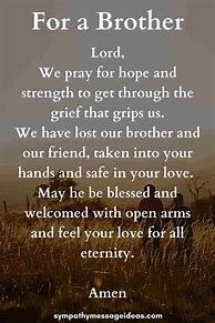 Image result for Death of a Brother Prayer