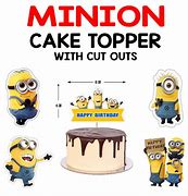 Image result for Minion Cake Topper Set