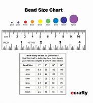 Image result for Bead Size Chart in mm