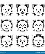 Image result for Black and White Cat Emoji