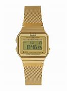 Image result for Digital Retro Gold Watch