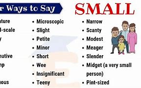 Image result for Little Synonym