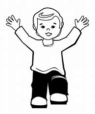 Image result for Happy Boy Clip Art Black and White