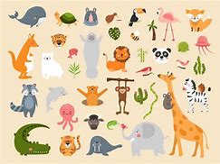 Image result for Wild Animals Cartoon Single