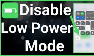 Image result for How to Turn Off Low Power Mode iOS