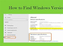 Image result for How to Know Windows Version in PC