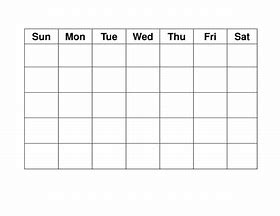 Image result for Blank Week Calendar Printable