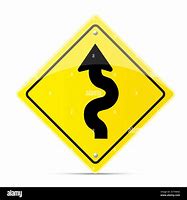 Image result for Road Curves Ahead Sign