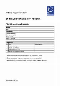 Image result for Aircraft OJT Form