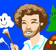 Image result for Bob Ross Cartoon