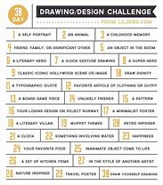 Image result for 30-Day Drawing Challenge Calendar