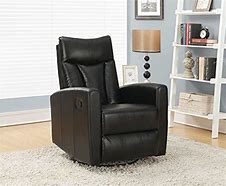 Image result for Leather Swivel Glider Recliner Chair